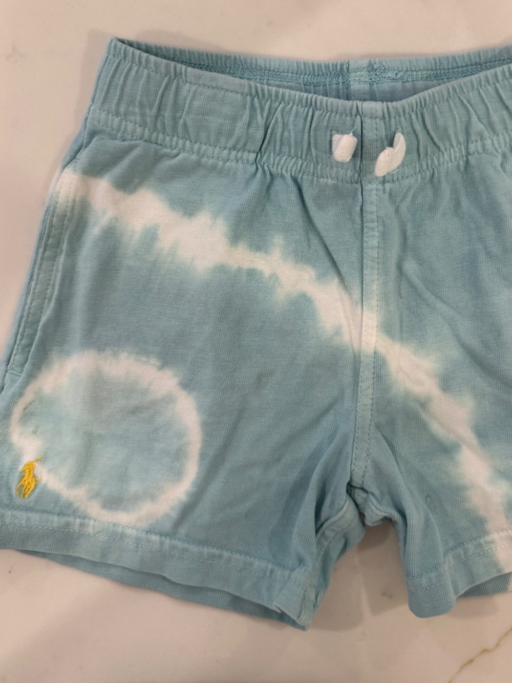 Ralph Lauren Blue and White Tie-Dye Kids Shorts